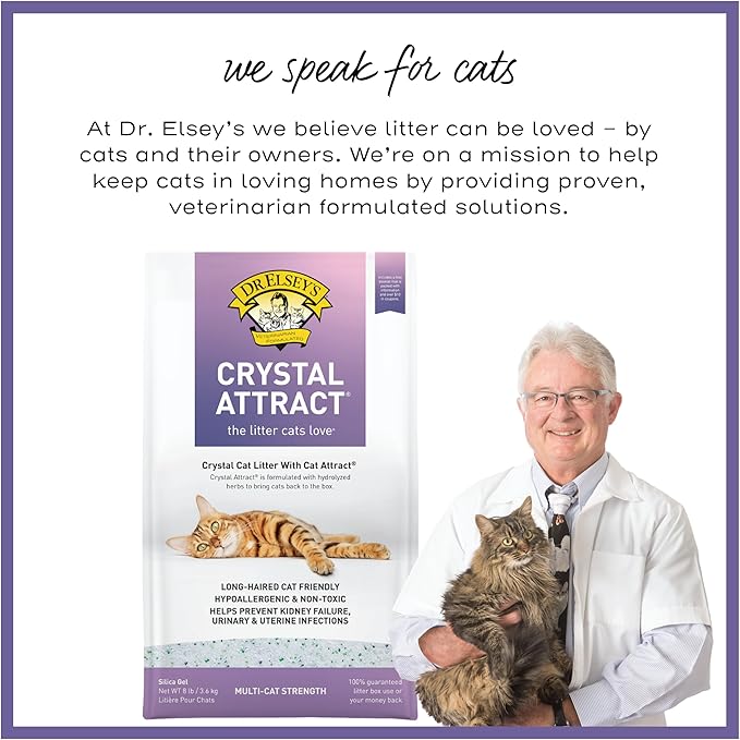 Dr. Elsey's Crystal Attract Silica Cat Litter, 8lbs