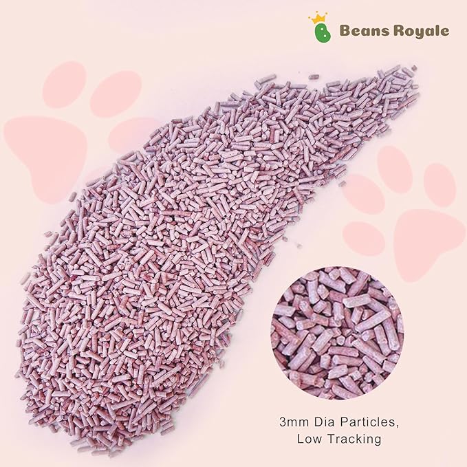 2pcs Pack (6L x 2) Tofu Cat Litter, Clumping Kitty Litter, Flushable,Pea Fiber,Dust Free, Odor Control, Low Tracking, Lightweight (Lavender 3mm)