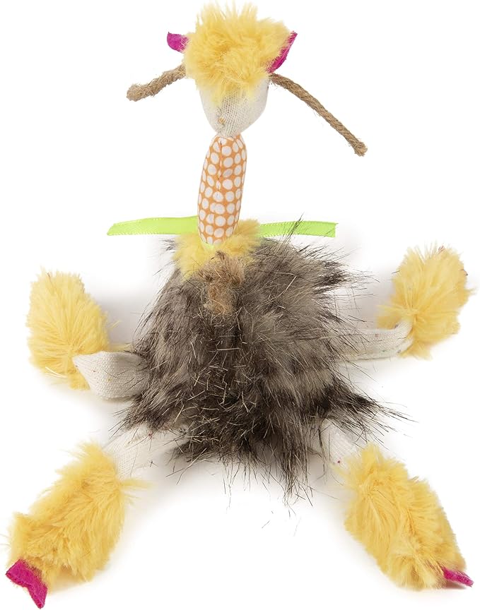 Petlinks HappyNip Loopy Llama Plush Cat Toy, Contains Silvervine & Catnip - Yellow, One Size