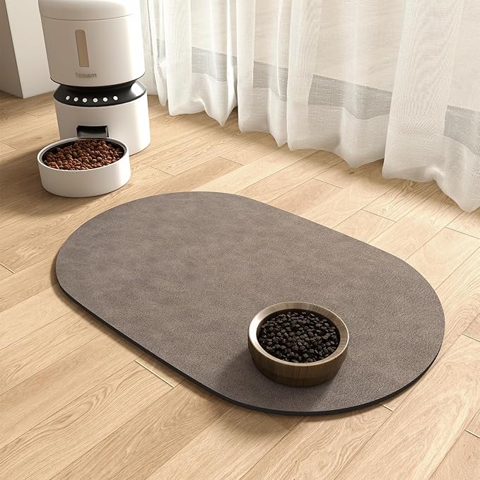 Absorbent Dog Food Mat-Cat Mat for Food and Water Bowl, Quick Dry Pet Food Mat, No Stains Dog Feeding mat, Pet Accessories Pet Supplies Mat-Cat Water Bowl Mat for Messy Drinkers