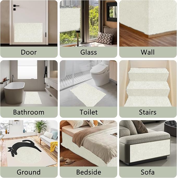 2Pack Total 78.7"x15.8" Cat Scratch Mat for Cat Couch Furniture and Wall Protector | Trimmable Self-Adhesive Carpet Climb Cat Scratcher for Covering Cat Tower and Replacement Pads (Off White)