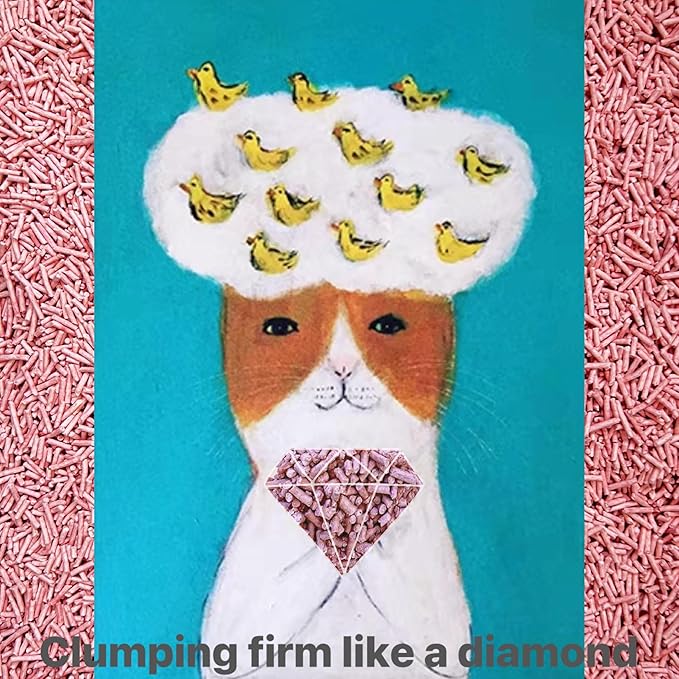 2pcs Pack (6L x 2) Tofu Cat Litter, Clumping Kitty Litter, Flushable,Pea Fiber,Dust Free, Odor Control, Low Tracking, Lightweight (Peach)