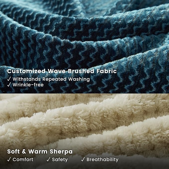 Miguel Medium Small Dog Bed with Washable Removable Cover - Rectangle Pet Bed for Indoor Cats with Bolster Soft Cuddle Bed for Puppies with Supportive Side Wall Slip-Resistant Bottom, Blue 25 Inches