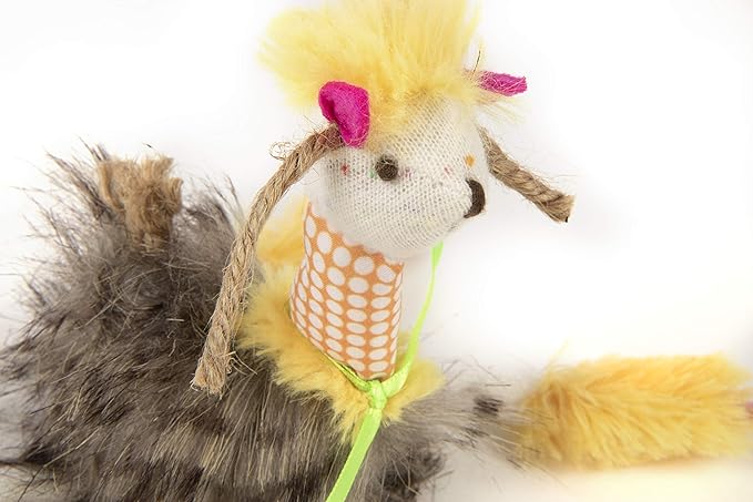 Petlinks HappyNip Loopy Llama Plush Cat Toy, Contains Silvervine & Catnip - Yellow, One Size