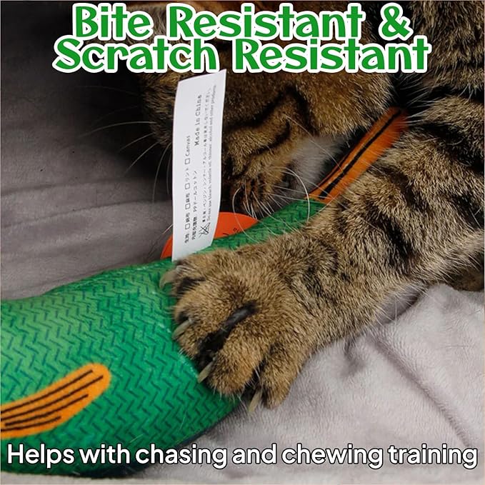 Fish-Shaped Cat Toys – Soft Plush Chew Toys for Indoor Cats, Durable Kicker Toys for Interactive Play, Promotes Exercise and Mental Stimulation – 3 Pack