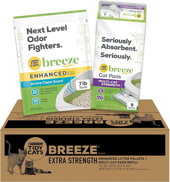 Purina Tidy Cats Breeze Cat Litter Extra Strength Refill Bundle