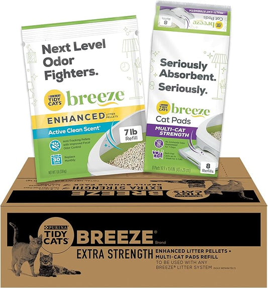 Purina Tidy Cats Breeze Cat Litter Extra Strength Refill Bundle