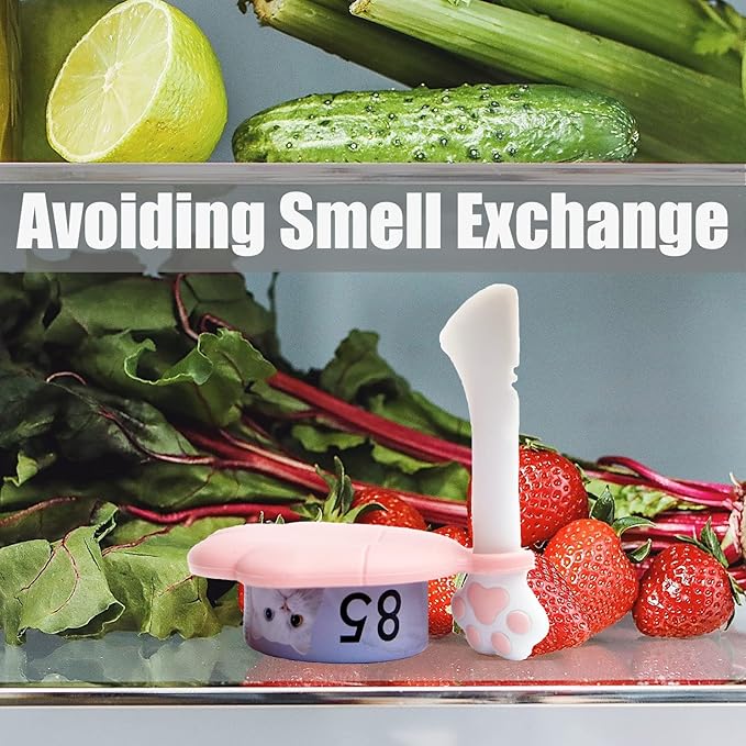 Meow&Woof Cover for Pet Can Food/Cat Wet Food Spoon/Lid for Dog Cans/Cute Paw Shape One Lid One Spoon Pack (Gray)