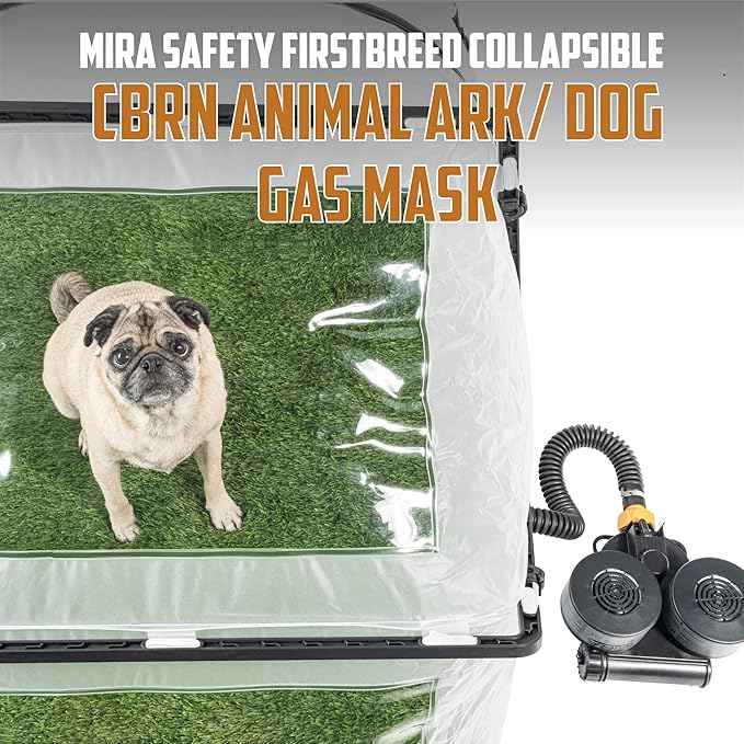 MIRA Safety FirstBreed Collapsible CBRN Animal Ark Dog Gas Mask | Military-Grade Enclosure and Protection for Dogs & Cats (Standard Kit (No MB-90 PAPR or Filters))