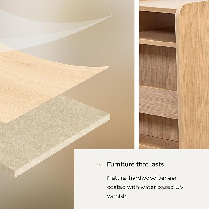 WERMO 12'' Cat Hideaway Side Table - Cat House for Indoor Cats and Enclosed Bed Cave and Hideout for Small Pets with Magazine Holder & Storage Doubling as Narrow End Table, Wood Night Stand (Oak)