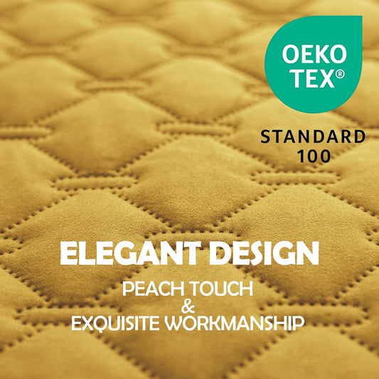 gogobunny 100% Double-Sided Waterproof Dog Bed Cover Pet Blanket Sofa Couch Furniture Protector for Puppy Large Dog Cat, Reversible (32x53 Inch (Pack of 1), Dark Yellow/Light Yellow)