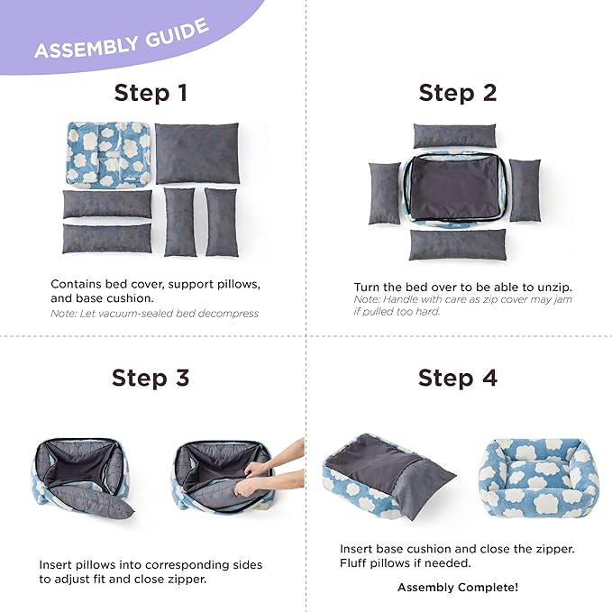 LE SURE Cute Dog Bed for Large Dogs - Washable Pet Beds,Cozy Rectangle Orthopedic Sofa with Jacquard Shaggy Plush & Anti Slip Bottom,36x27x8inches