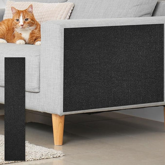 uxcell Self-Adhesive Cat Scratching Mat, 1 Roll 78.7" x 15.8" Couch Protector from Cat Claws for DIY Sofa, Wall, Doors, Cut Anti Cat Scratch Pad Carpet Mat, Black