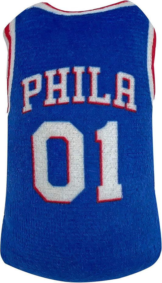 Best Plush CAT Toy - NBA 76ERS Complete Set of 3 Piece Cat Toys Filled with Fresh Catnip. Includes: 1 Jersey Cat Toy, 1 Basketball Cat Toy with Feathers & 1#1 Fan Cat Toy. Beautiful Team Logos