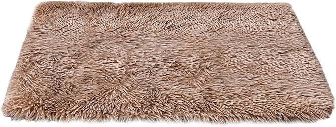 Self Warming Mat, 24''*20'' Non-Skid Thermal Pet Mat, Washable Outdoor Insulation for Cat House, Carrier Cat Bed, Brown