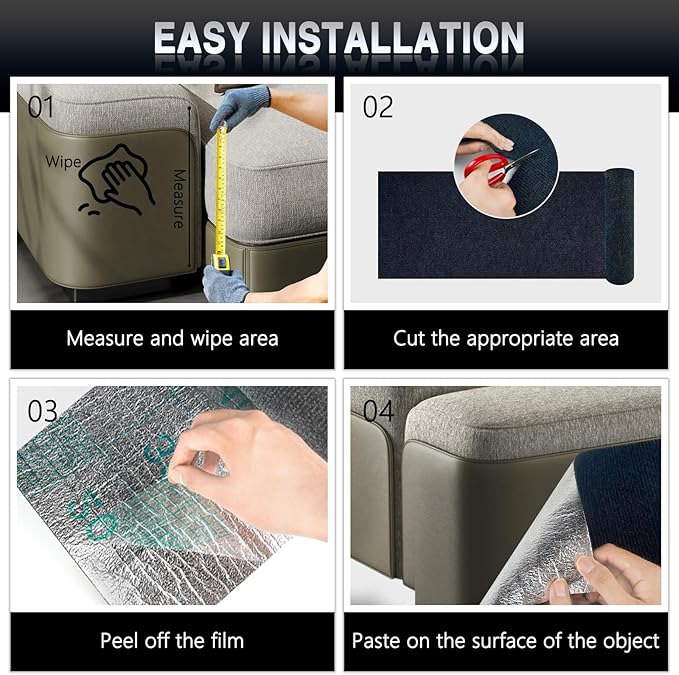 2Pack Total 78.7"x15.8" Cat Scratch Mat for Cat Couch Furniture and Wall Protector | Trimmable Self-Adhesive Carpet Climb Cat Scratcher for Covering Cat Tower and Replacement Pads (Blue)