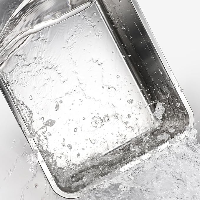 Stainless Steel Litter Box for Pine Pellet Cat Litter Non Clumping Litter System | XXL Sifting Cat Litter Box with Lid for Big Cats | High Sided, Anti-Urine Leakage | Non-Stick Bottom