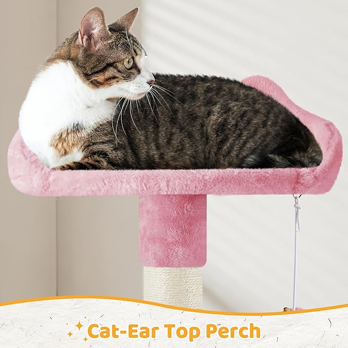 Yaheetech Cat Tree Tower for Indoor Kitten, Multi-Level Cat Towers Condo with Scratching Posts & Tunnel, Pet Furniture