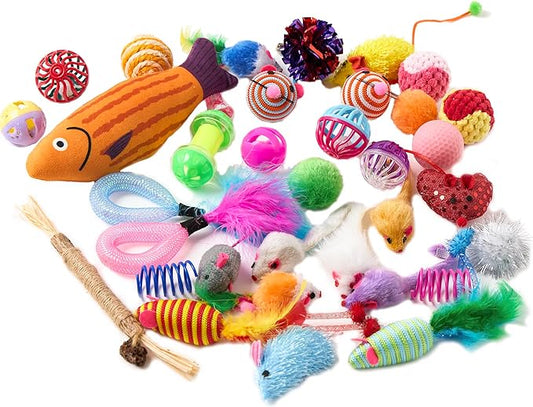 Fashion's Talk Cat Toys Variety Pack for Kitty 20 Pieces