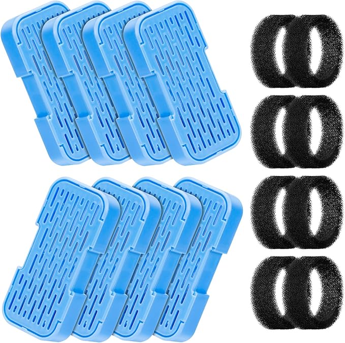 Cat Water Fountain with Water Level Window, AONBOY 108oz/3.2L Cat Fountain, Dog Water Fountain Stainless Steel, Hemispherical Shape, Provides Flowing Water (8 Filters +8 Sponges)