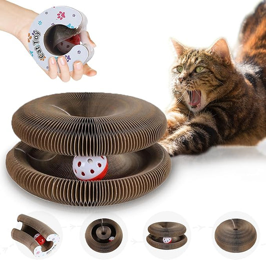 Kitty Kurlz cat Toy Magic Organ Cat Scratching Board Toy Kitty curlz Foldable Accordion Cats Toy (1pcs)