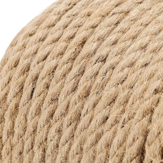 Sisal Rope for Cat Scratching Post Tree Tower Replacement for Repairing Recovering or DIY Scratcher (Natur, 8mm 100ft)
