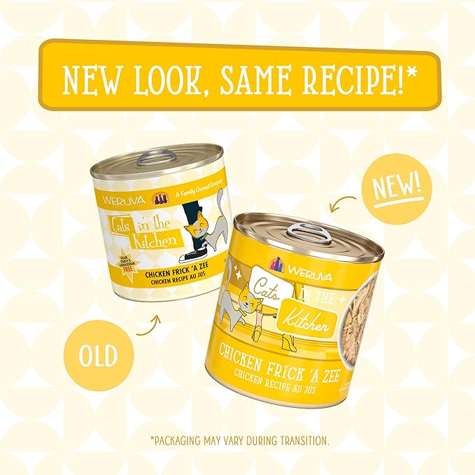 Weruva Cats in The Kitchen, Chicken Frick 'A Zee Wet Cat Food, 10oz Can (Pack of 12)