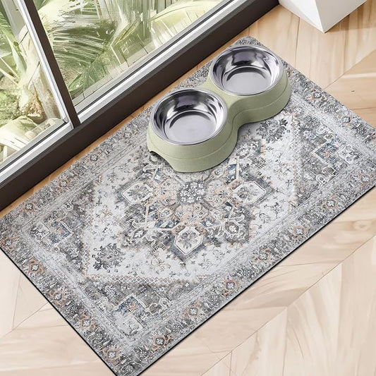 Dog Food Mats for Floors, Absorbent Dog Bowl Mat for Food and Water Dispenser Mat, Quick Dry Cat Food Mat Pet Supplies