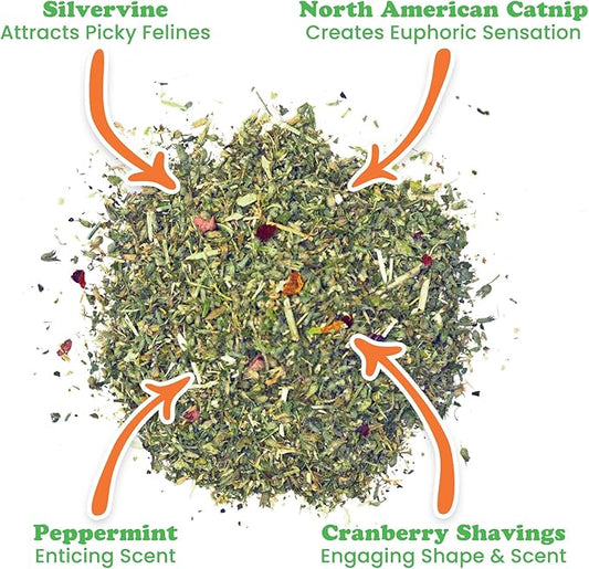 Meowijuana | Winter Lift Catnip Holiday Blend | Premium Organic Catnip | Grown in North America | Perfect for Cat Toys | Fresh Catnip for Extended Playtime