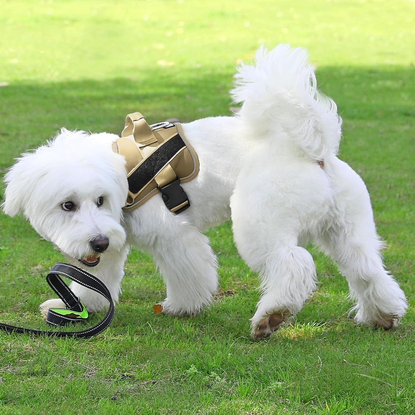 Bolux Dog Harness, No-Pull Reflective Dog Vest, Breathable Adjustable Pet Harness with Handle for Outdoor Walking - No More Pulling, Tugging or Choking