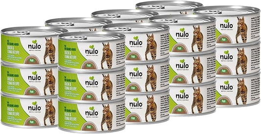 Nulo Duck & Tuna Recipe Pate Wet Canned Cat Food, 5.5 Ounce (Pack of 24)
