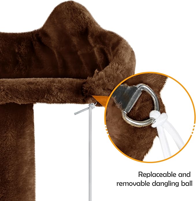 Topeakmart 57in Height Cat Tree Condo Multi-Level Kitten Tower Cat House Furniture