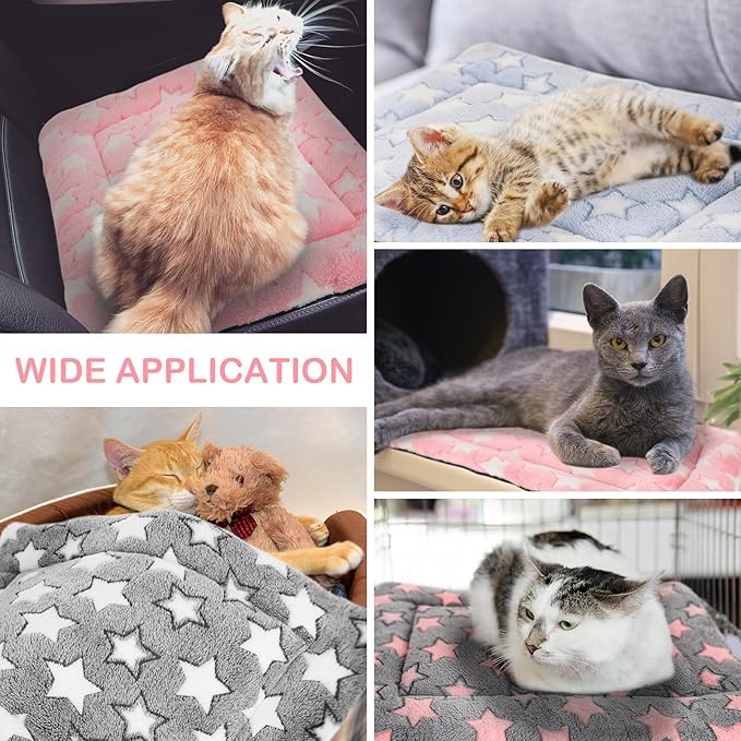 4 Pcs Washable Dog Crate Mat Kennel Pad Replaceable Reversible Pet Bed Pad for Crate Pet, Sleeping Mat for Small, Medium, Large Dog Machine Washable(18 x 24 x 1.6 Inch,Colorful)