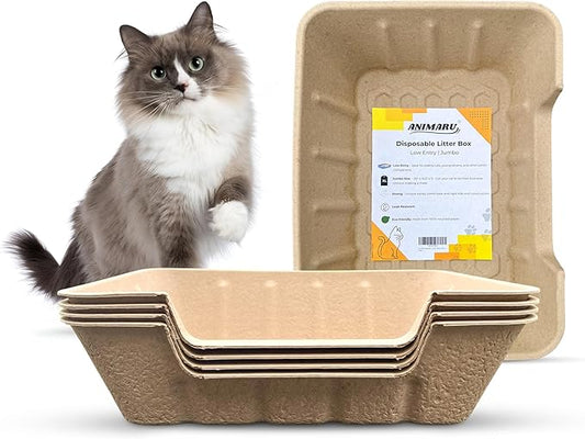 Disposable Litter Boxes (Jumbo - Low Entry, 4-Pack)