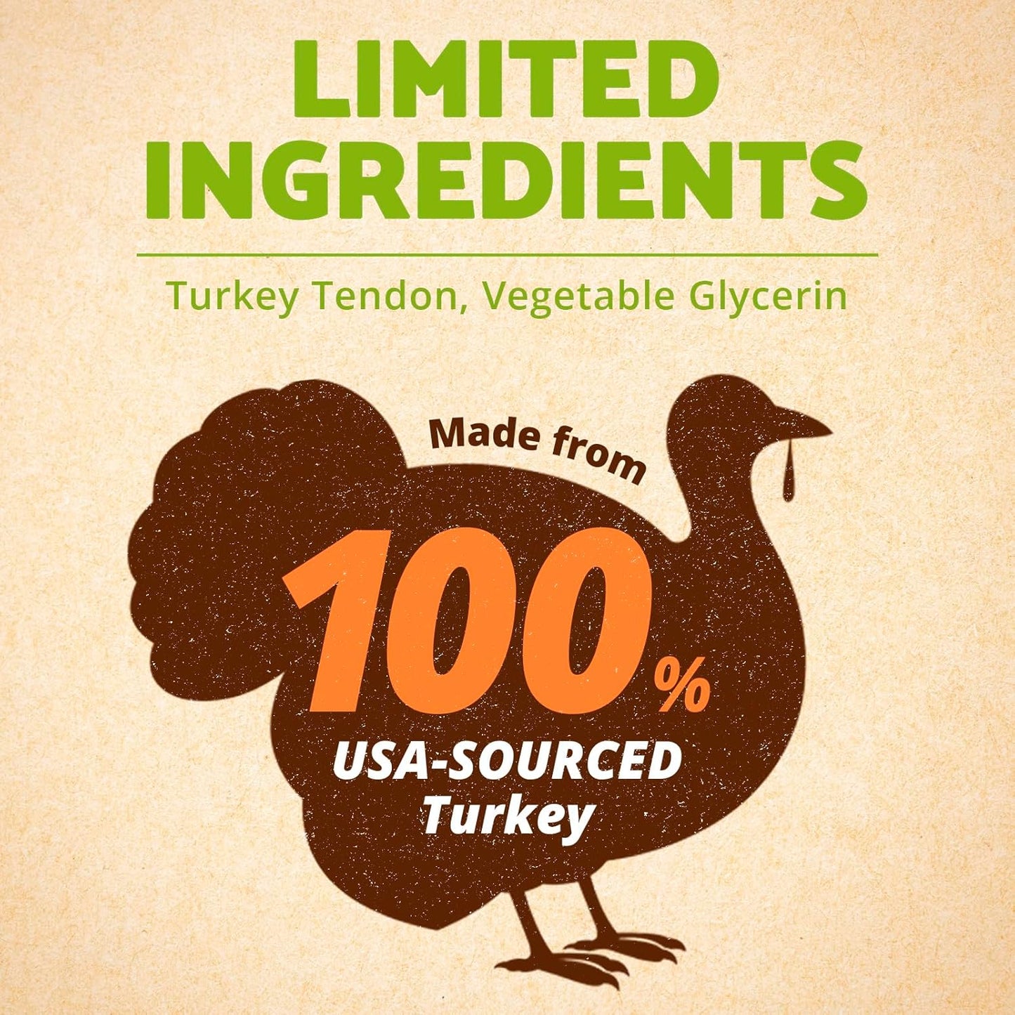 Afreschi Turkey Tendon Variety Pack (M) 10 oz, USA-Sourced Turkey Tendon, All Natural Puppy Chew, Hypoallergenic, Rawhide Alternative