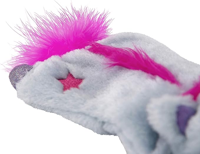Catstages Cuddle Pal Unicorn Soothing Plush Purple Cat Toy, Medium