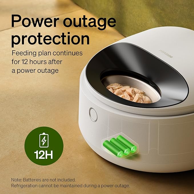 PETLIBRO Automatic Cat Feeder Wet Food with Stainless Steel Bowl, Refrigerated Auto Cat Feeder with Semiconductor Cooling, 3 Fresh Meals for 3 Days, App-Controlled Pet Food Dispenser, Easy to Clean