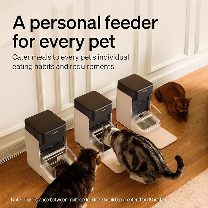 PETLIBRO RFID Automatic Cat Feeder, Collar Tag-Activated Personalized Meals, 5G&2.4G Wi-Fi Programmable Cat Food Dispenser with Cats Recognition & Diet Tracking for Multi-Pet Homes and Different Diets