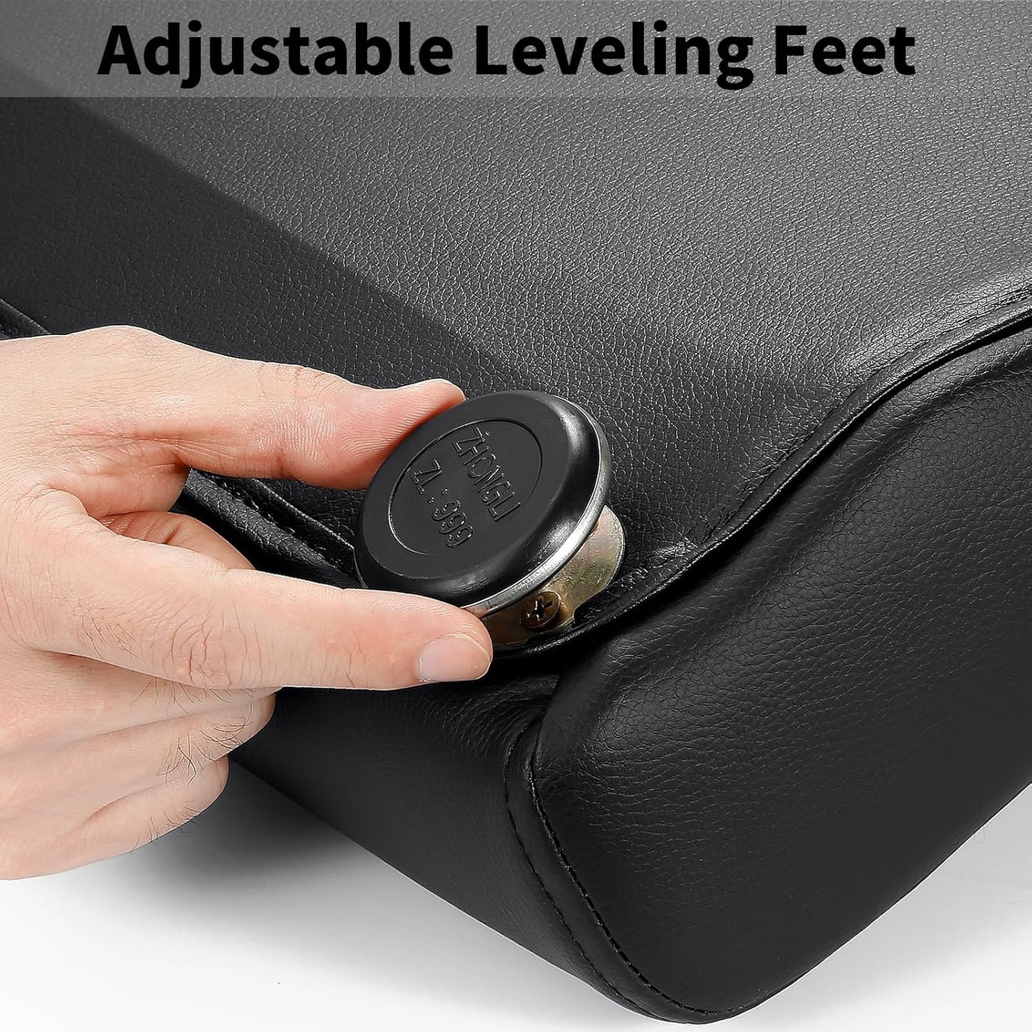 Senneny Black Faux Leather Dog Stairs, for Pets up to 150 lbs, Waterproof, Scratch Resistant Pet Steps/Stairs with High Density Foam and Detachable Wooden Legs, Black, 5 Step