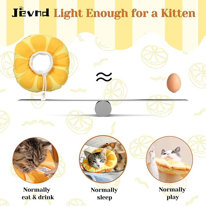 Kitten Cones After Surgery 0-6 Months, Donut Extra Small Kittern Cone Collar Soft to Stop Licking Neck, Elizabethan e Collar for Recovery