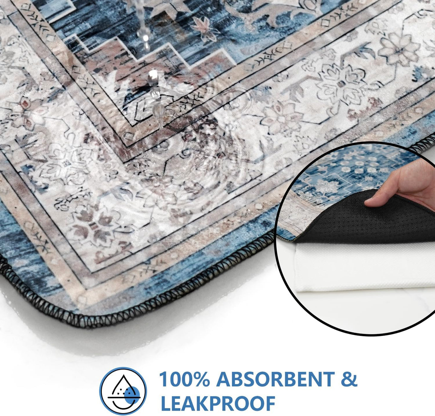 Washable Pee Pads for Dogs 2 Pack, Absorbent Reusable Puppy Pads Waterproof, Leakproof & Non-Slip Whelping Pad, Potty Training Pads for Dogs Playpen Mat 24x36