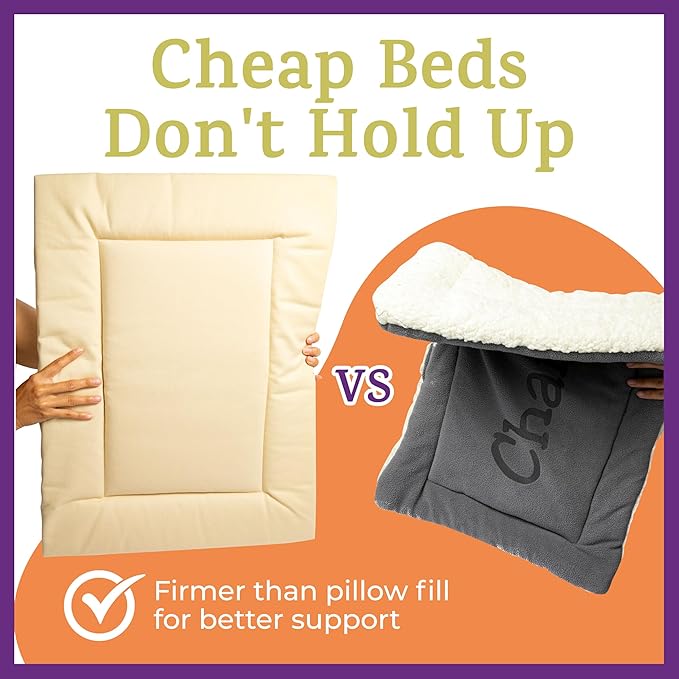 Pet Dreams Dog Crate Pad - Washable Kennel Mat, Crate Pads for Dog Cages, Non-Toxic, Flat Indoor Cat Bed, Fits iCrate 18, 24, 30, 36, 42, 48 Inches (Blue, Medium, 30")