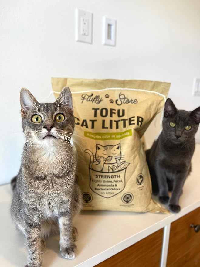 Tofu Cat Litter- 4 in 1 Mixed Cat Litter Clumping Litter, Odor Control, Flushable Litter and Dust Free-Fluffy Paws Store