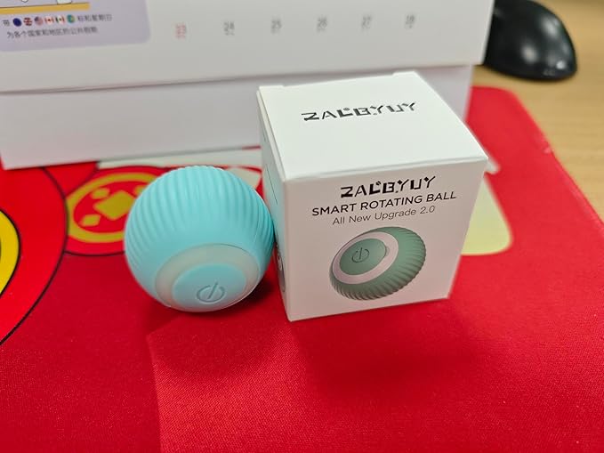 Interactive Cat Ball Toy, Intelligent Cat Toys with LED Lights, Automatic Moving Rolling Ball for Indoor Kitten, Kitten Automatic Toy