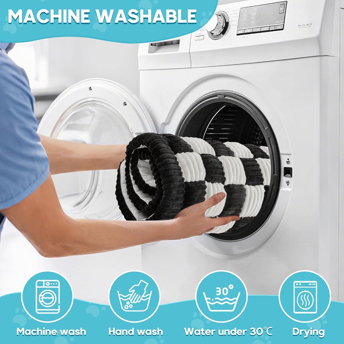 Dog Car Bed Mat, Non-Slip Backseat Extender Pet Blanket, Plaid Dog Bed for Trucks, Sedans & Large SUVs, Chew-Resistant Travel Pad for Dogs, Easy Clean & Scratch-Proof & Comfort (56"x28.7")