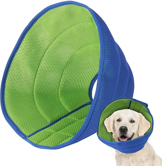 Dog Cone Soft Recovery Collars & Cones After Surgery for Medium Large Dogs, Comfy Ecollars to Stop Licking, Adjustable, Dog Ecollars for Recovery Fabric: Soft Comfort, Ecollars of Shame Alternatives