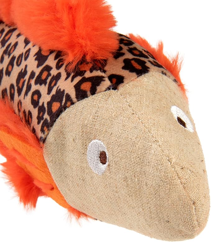 SmartyKat Instincts HappyNip Fin Frenzy Fish Kicker Crinkle Plush Cat Toy, Contains Catnip & Silvervine - Orange/Beige, One Size