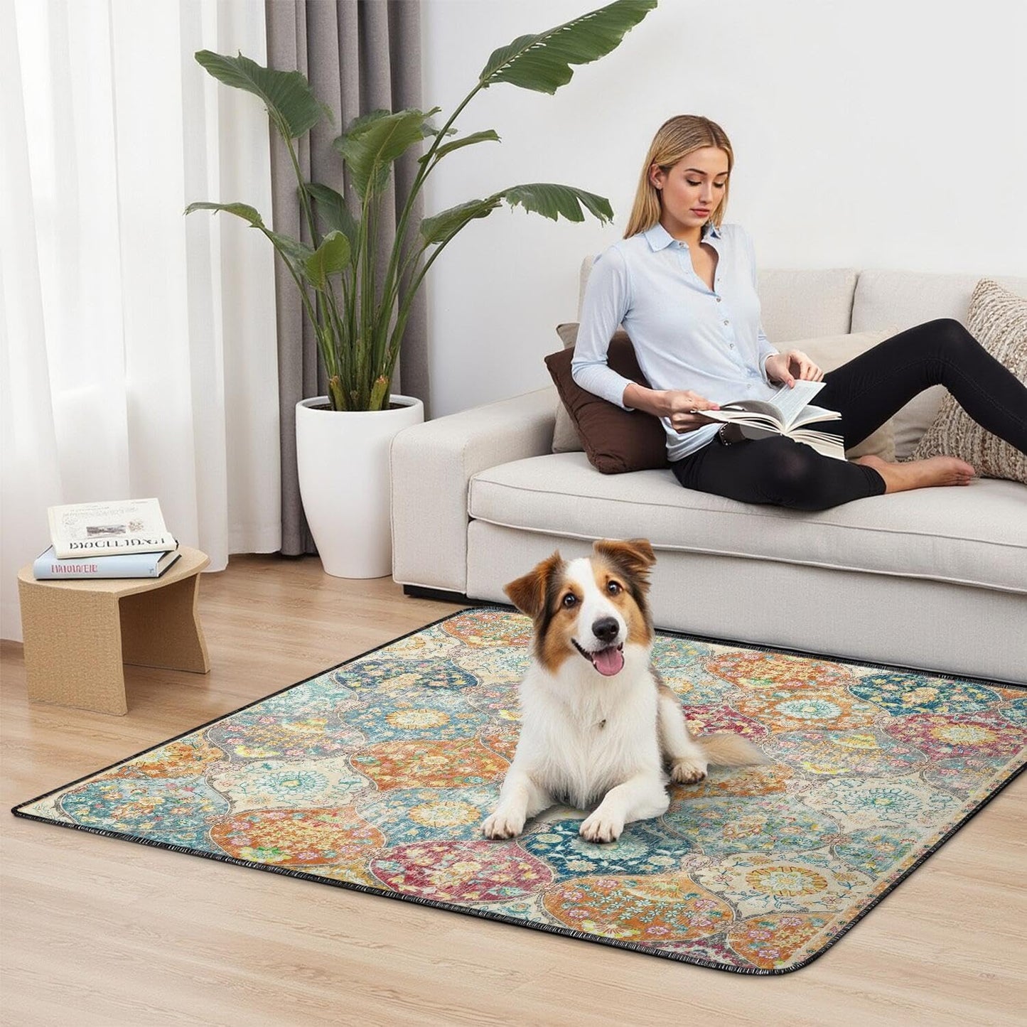 Washable Pee Pads for Dogs 2 Pack, Absorbent Reusable Puppy Pads Waterproof, Leakproof & Non-Slip Whelping Pad, Potty Training Pads for Dogs Playpen Mat 48x48