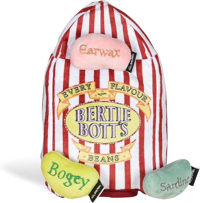 Harry Potter 10 Inch Bertie Botts Jelly Bean Burrow Pet Toy | Dog Toy Bertie Botts Jelly Beans | Bertie Botts Dog Toy with Jelly Beans 10 Inch | Plush Dog Toy
