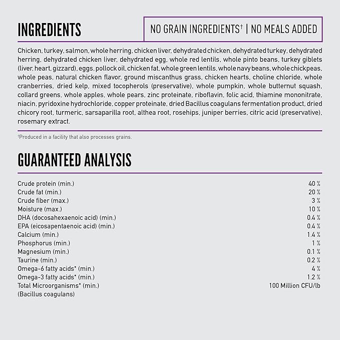 ORIJEN Grain Free High Protein Premium Dry Cat Food Kitten Recipe 4lb Bag